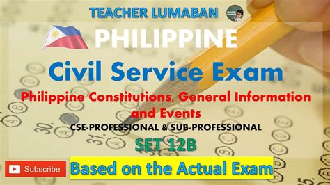 Civil Service Exam Philippine Constitution, General Information .